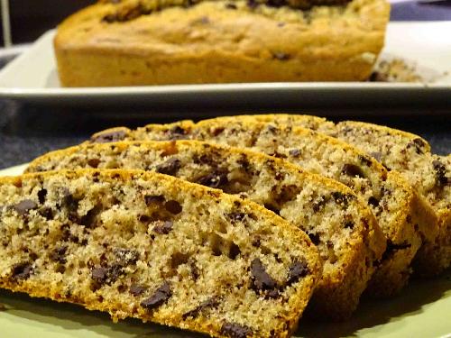 Soft cake with chocolate chips